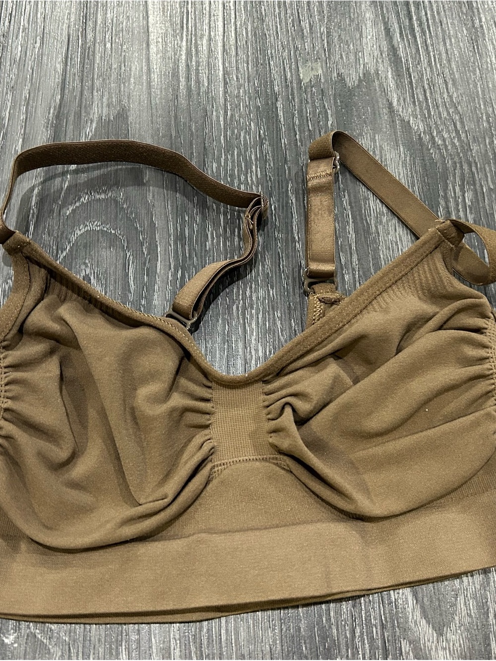 SKIMS Brown Wireless Bralette - Olive Brown Comfort S/M Bra